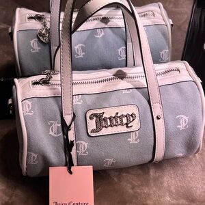 Denim and White Mini Bag juicy couture